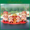 Feng Shui Resin Fortune God Car Ornament With Moving Head For Prosperity And Celebration