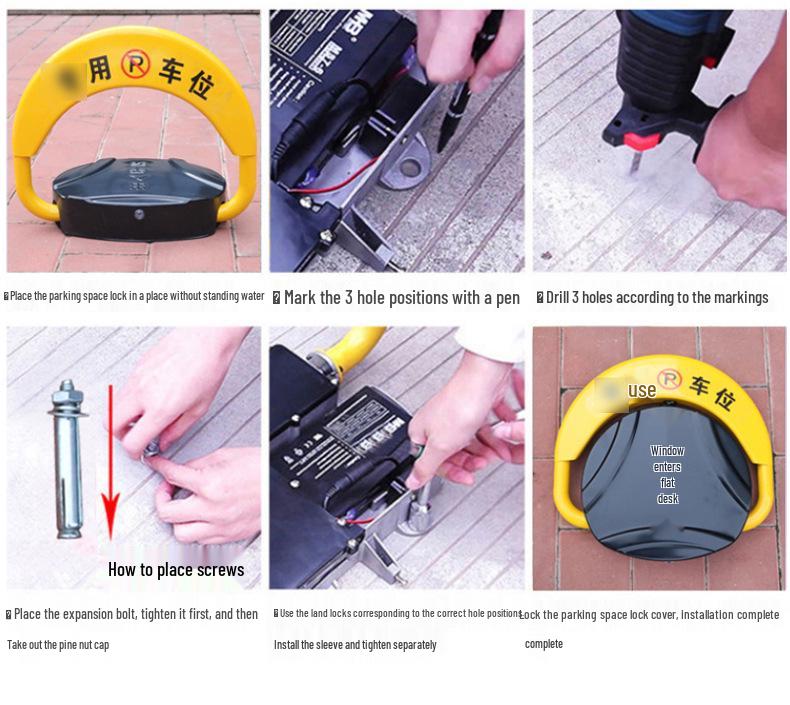 Smart Bluetooth Car Parking Space Lock Type D with Remote Control