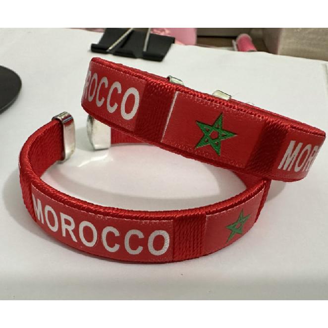 2026 World Cup Flag Bracelet Spain Sports Wristband Embroidered Bracelet Fan Supplies