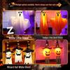 Glowing LED Ghost Pendant: Halloween Hanging Decoration with Colored Lights and Spooky Vibe.