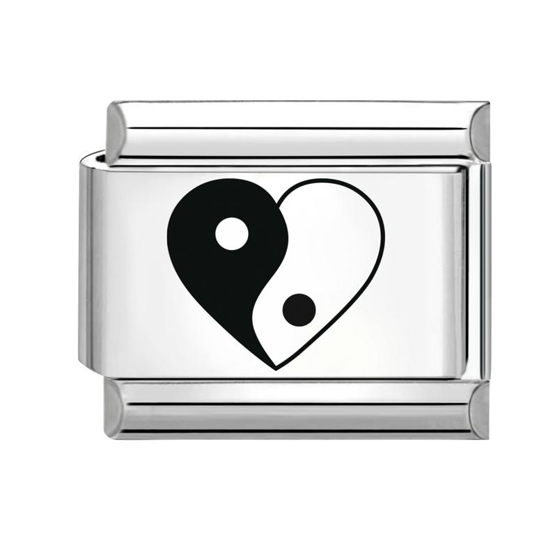 

Laser Engraving Cats Love Heart Lock Butterfly Italian Charm Links Fit 9mm Stainless Steel Bracelet DIY Making Lover Couple Gift