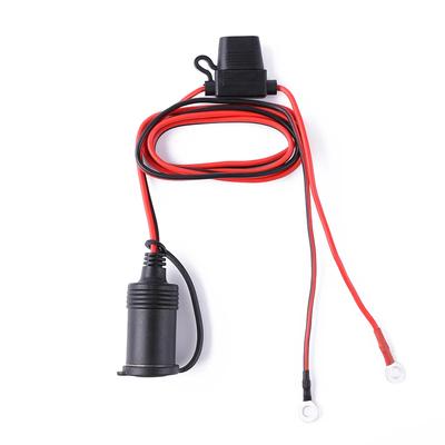 Durable Cigarette Lighter Socket Solid DC12-24V Car Auto Motorcycle Truck Cigarette Lighter Socket With 10A Fuse+Cable