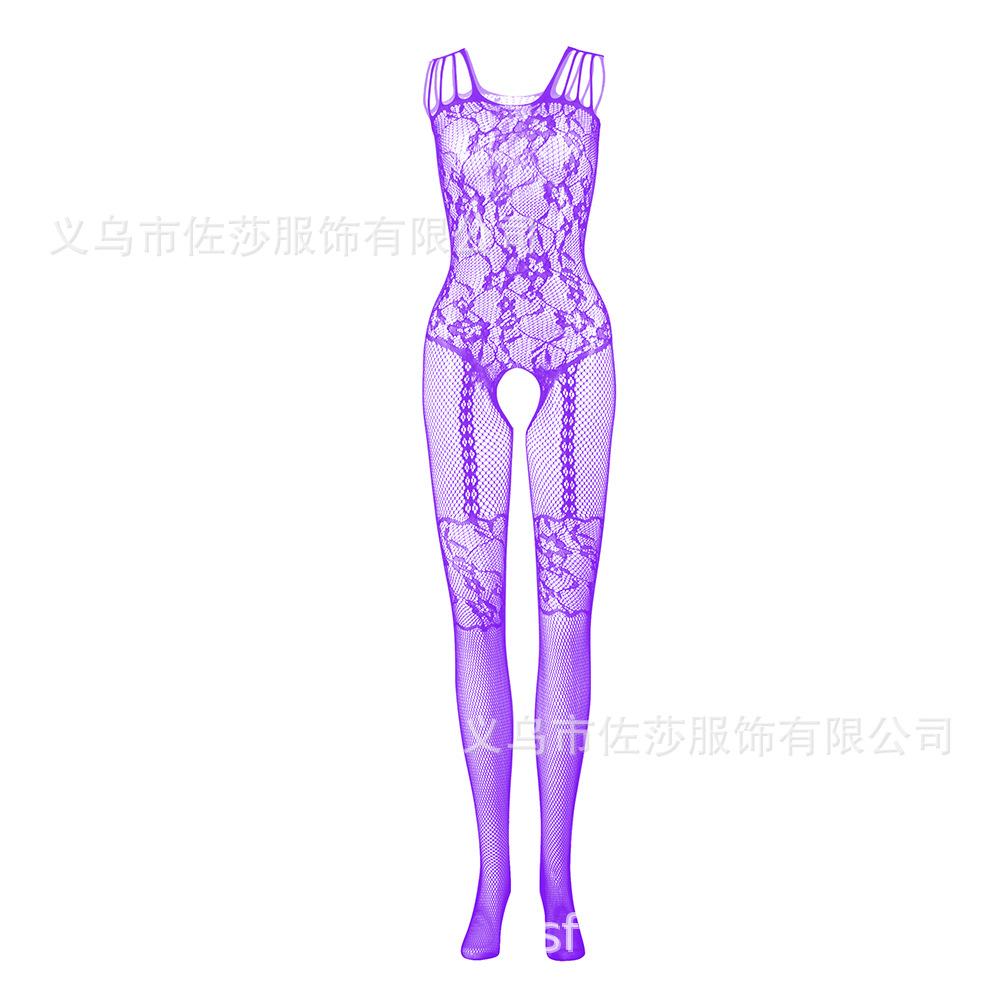 Sex underwear sexy one-piece black stockings women's suspenders hollow perspective temptation one-piece netwear net socks