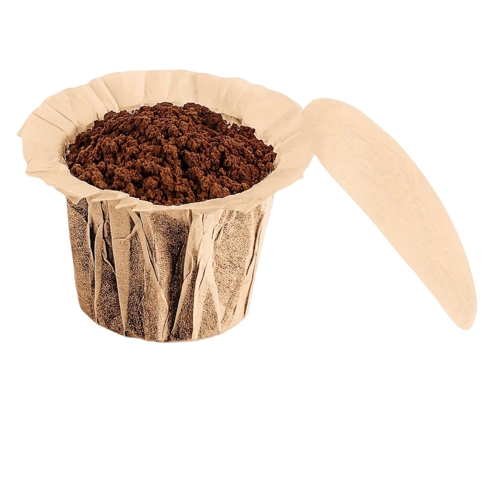 

0 Disposable Coffee Paper Filter Cartridges With Lids One Size жёлтый
