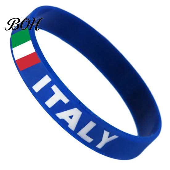 Kids And Adult Wristband Soccer Silicone Bracelet, National Flags Adjustable Wristbands with Breathable Band Snap Buckle for Sports Events,