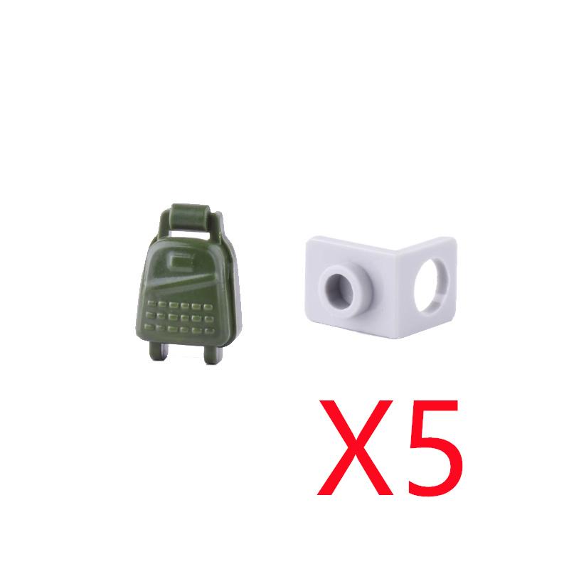Military Building Accessories Mini Brick Camouflage   Hat Tactical Helmet Peaked Cap Backpack Radio Toy Gift DIY K040