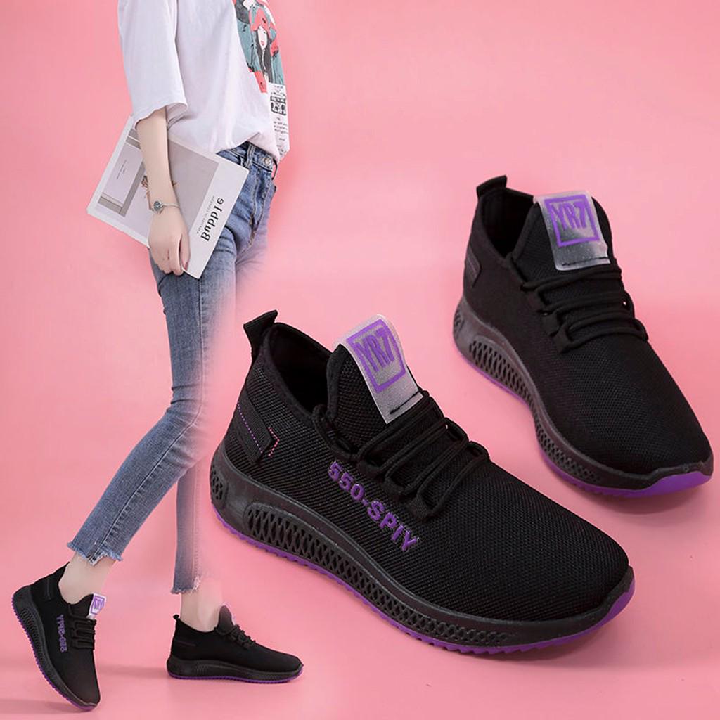 Women/'s Ladies Casual Breathable Anti-Slip Sport Walking Sneakers Soft Shoes