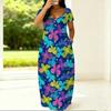 Summer Crew Neck Short Sleeve Tunic For Plus Size Women Loose Comfortable Daily Outfit
