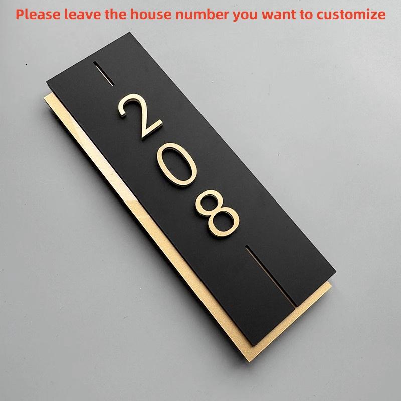 Acrylic Modern Door Plate Shop Sign Customize House Number For Home Office Flats Restaurant Hotel Cafe Bar Home Decor Plate
