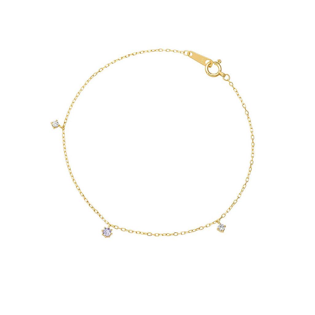 Canal 10K Yellow Gold Bracelet with December Birthstone 4℃ (Canal 4℃) (151846233012)