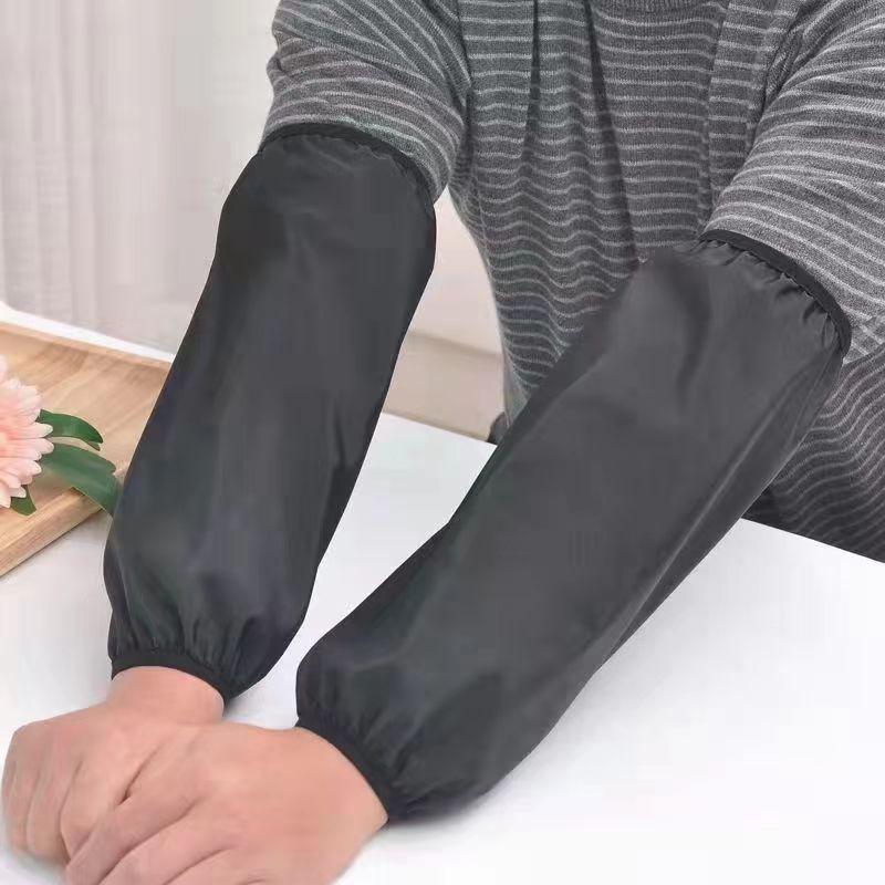 Unisex Waterproof Oil-Proof Black Arm Sleeves: Durable, Dirt-Resistant Protection for Work and Daily Use