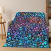 Cobblestone Stone Natural Scenery Flannel Blanket Soft Warm Throw Blanket for Bedroom Living Room Bed Travel Camping Picnic Gift