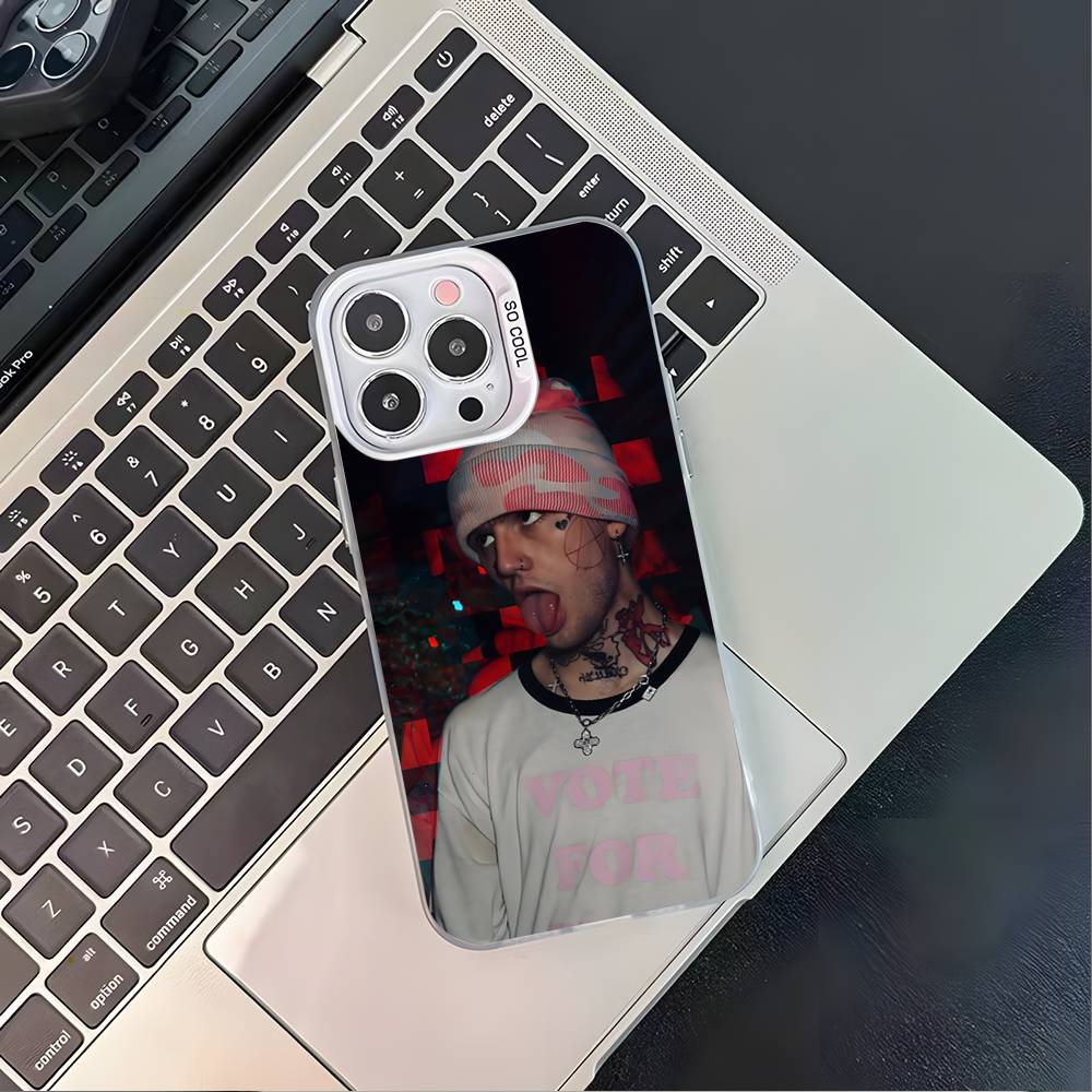 Rapper L-LIL Peep Handyhülle für iPhone 16,15,14,13,12,11,Pro,XS,Max,Plus,Mini,SE4,E Schwarz Matt Stoßfeste Hülle