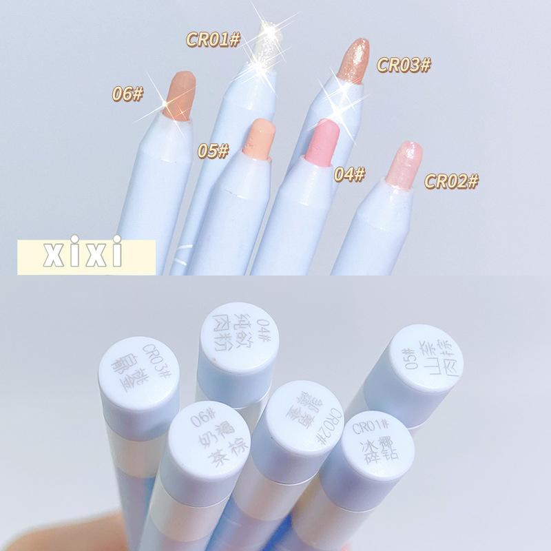 Sternenhimmel Perlglanz-Lidschatten-Stift, schimmernd, weich, matt, Eyeliner, langanhaltend, Glitzer-Make-up, erhellt die Augen, Frauen-Kosmetik