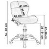 Office Chair On Wheels Spiner Black Graphite Velvet