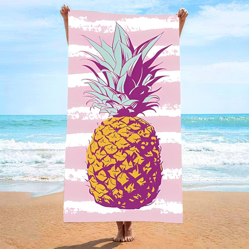 Sugar Skull Floral Beach Towel Day of The Dead Polyester Bath Towel Quick Dry Sandproof Blanket for Summer Swim Pool Travel