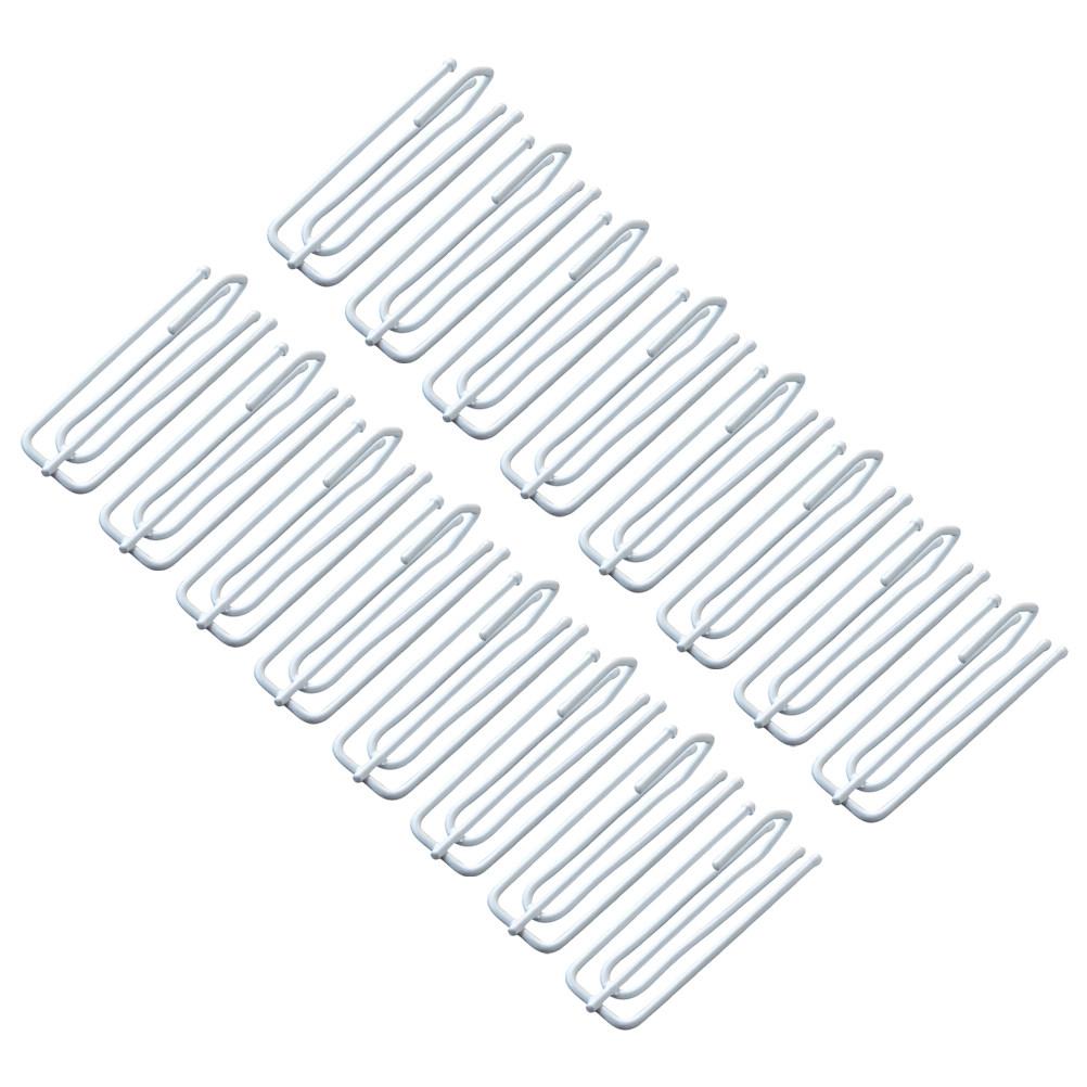 

15Pcs Metal Curtain Hooks Four Fork Design for Pinch Pleat Buckram Curtains Shower Blackout Drapery Track Hanging