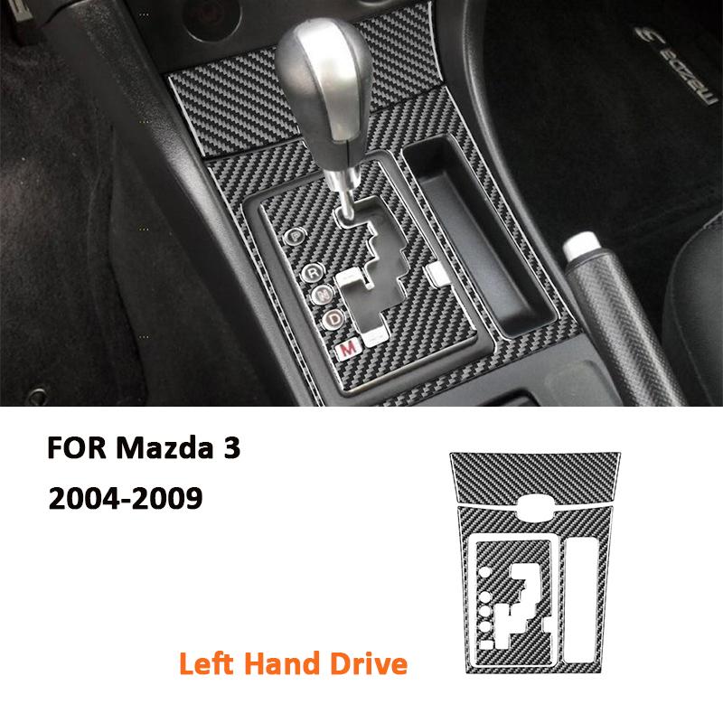 

For Mazda 3 2004-2009 Accessorie Carbon Fiber Car Center Console Gear Shifter Panel Frame Trim Cover Interior Decoration Sticker