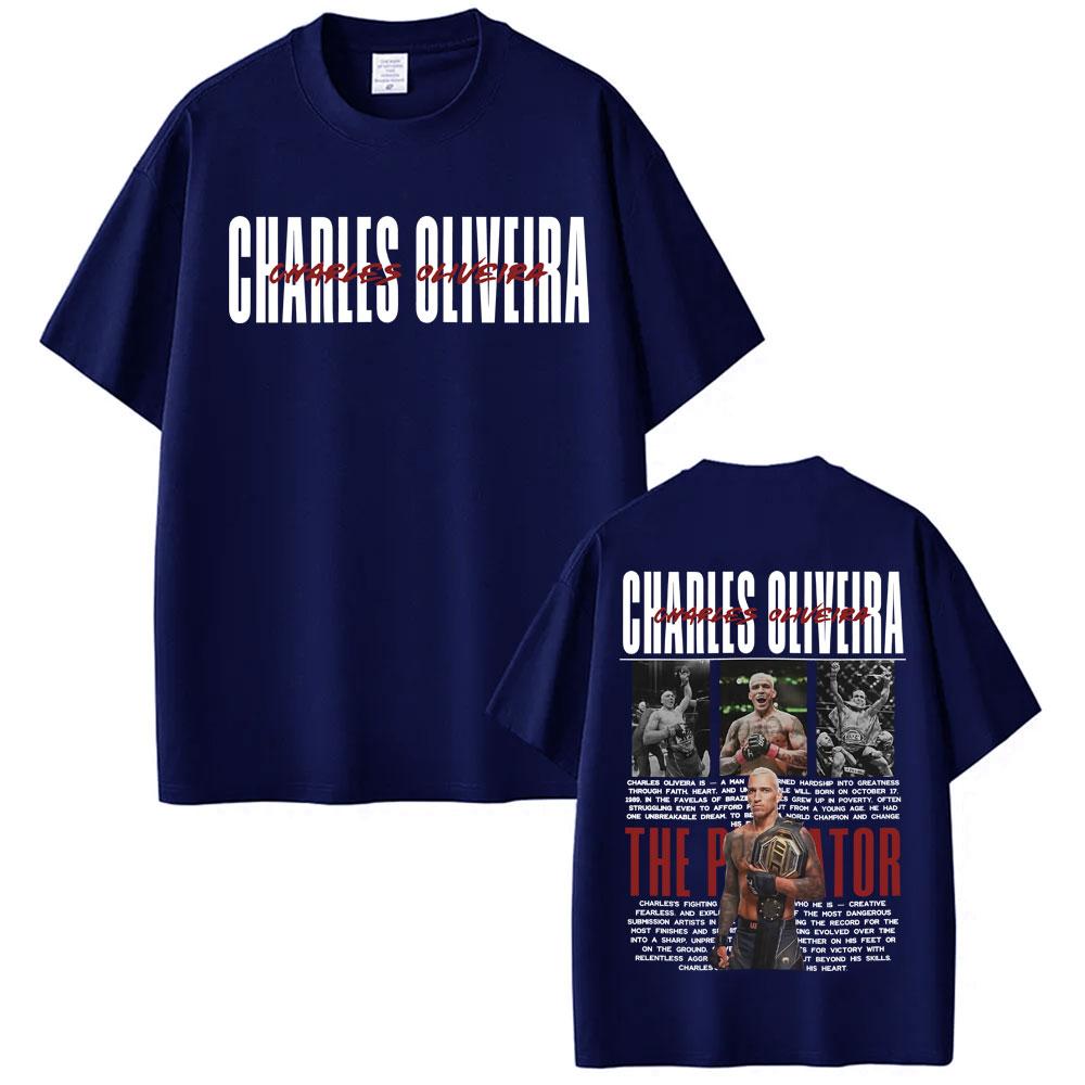 Limitiertes Do Bronx Charles Oliveira Retro Grafik T-Shirt Unisex Kleidung 100% Baumwolle Übergroße T-Shirts Modetrend Cooles T-Shirt