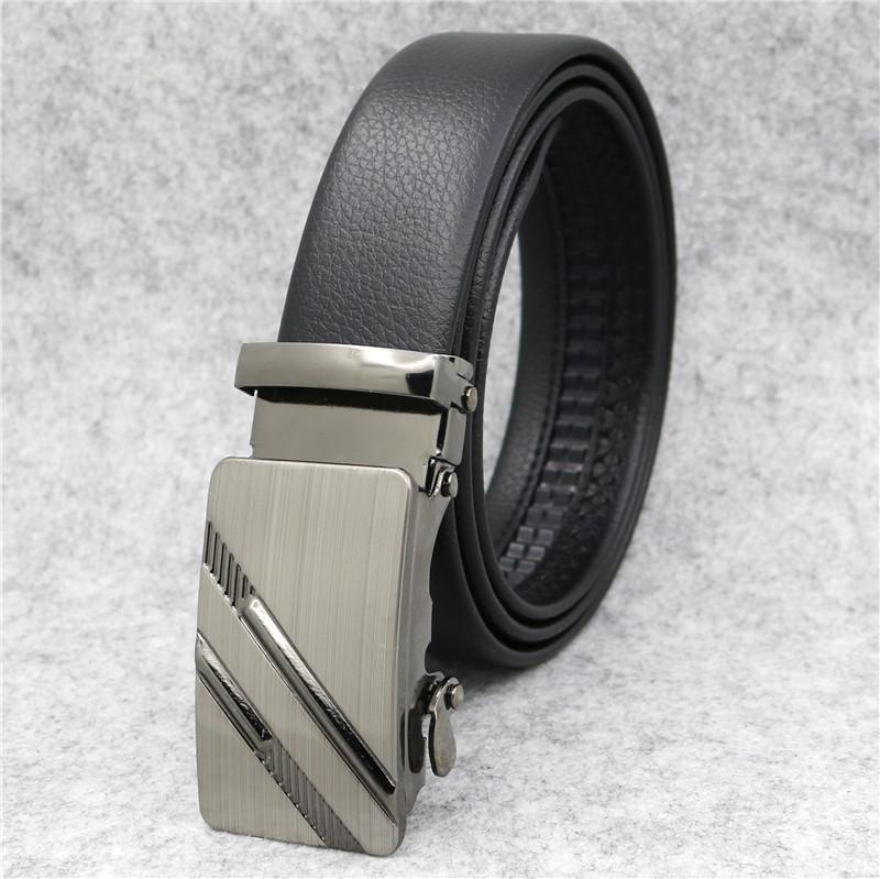 Hi Men's Leather Belt Luxury Designer Belts Men High Quality Male Metal Buckle Belt