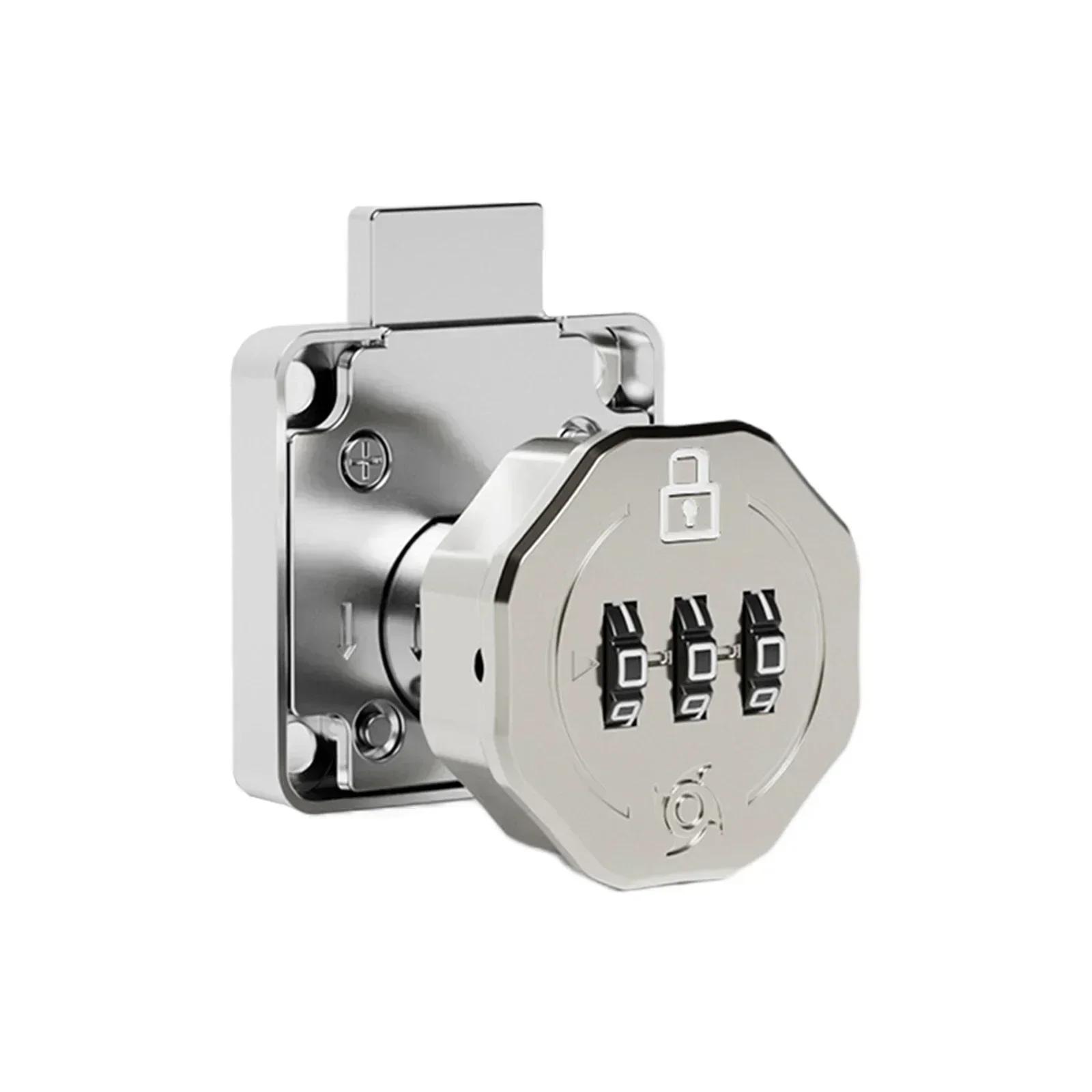 

Cabinet Cam Lock Combination Cabinet Lock High-quality Materials Keyless Design Tamper-resistant Versatile Applications серебряный