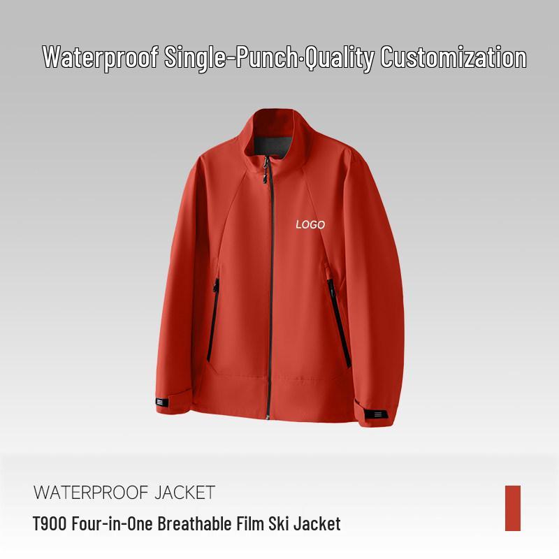 BMW Waterproof Workwear Jacket with Custom Logo for Employees - Stand-up Collar, Autumn/Winter Season