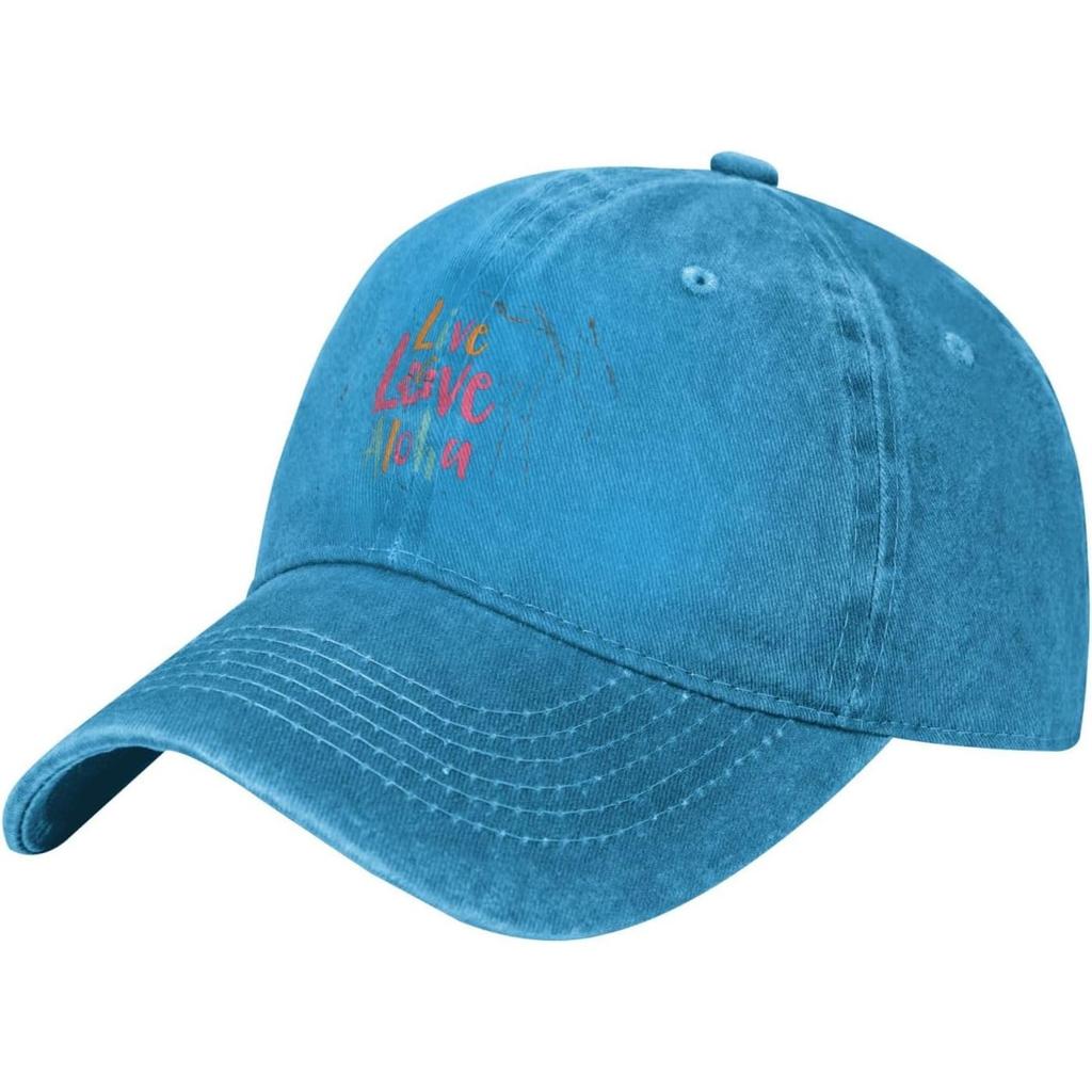 Live Love Aloha Washed Baseball Cap Cotton Casual Adjustable Sports Golf Dad Hat Unisex