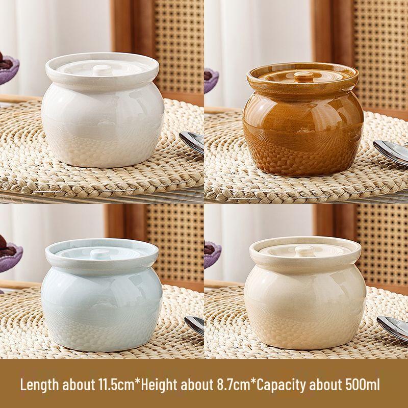 Ceramic Double Boiler Stew Pot