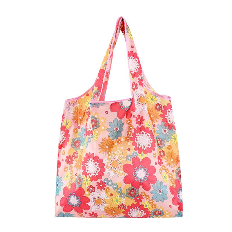 Reusable Shopping Bags Women Foldable Tote Bag Portable Cloth Eco Grocery Bag Folding Large Capacity Fruit Vegetable Handbags