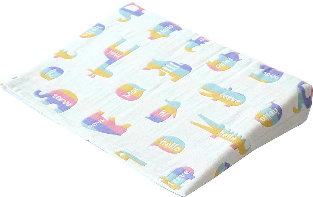 Sandesica Sleeping Pillow Baby Fluffy Colorful Animal (Anti-Respiratory Pillow), 6-Layer Gauze, Design, 3134-9999-52