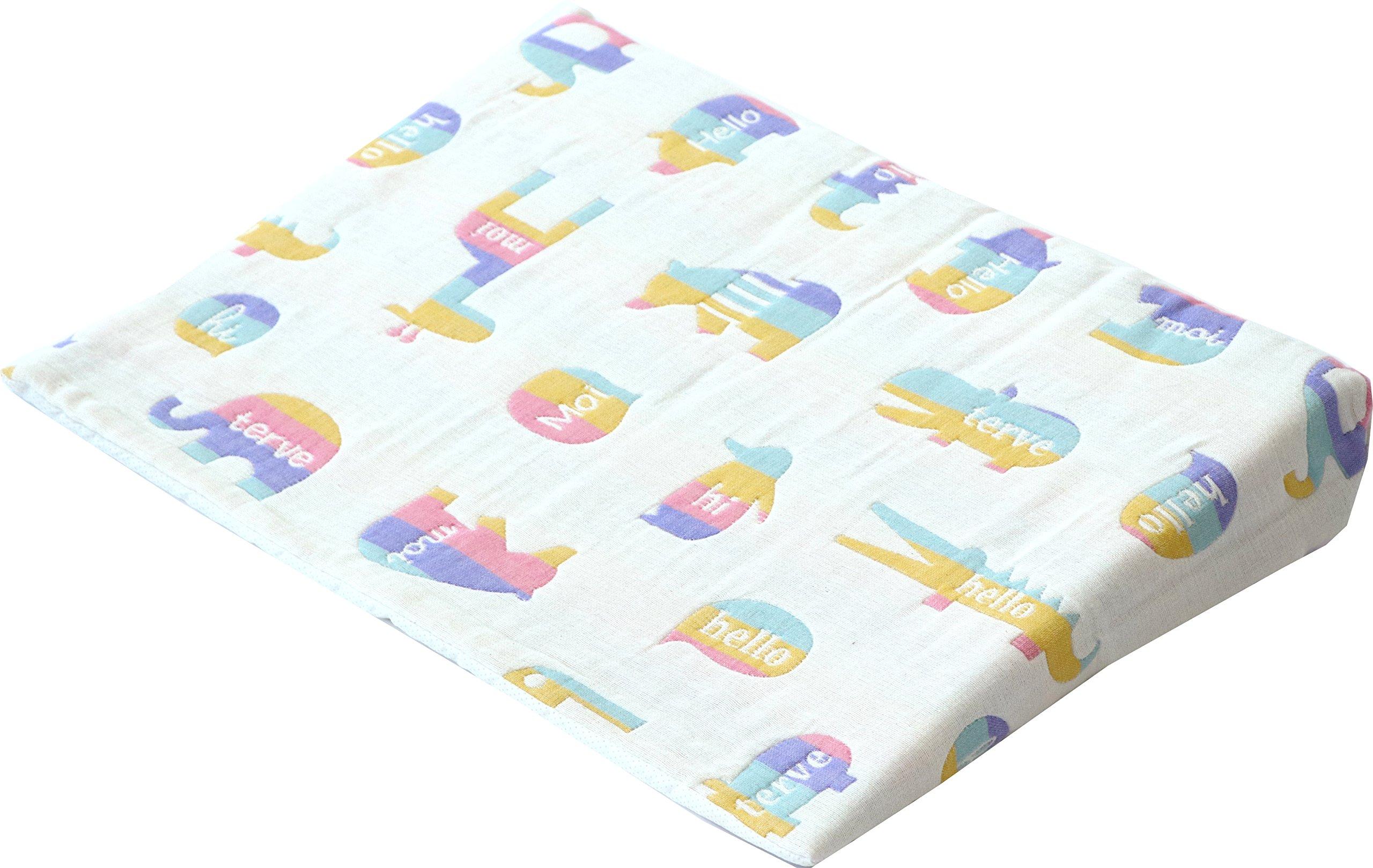 

Sandesica Sleeping Pillow Baby Fluffy Colorful Animal (Anti-Respiratory Pillow), 6-Layer Gauze, Design, 3134-9999-52