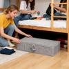 2pcs Under Bed Storage Box 10cm High Ultra-thin Clothes Organizer Dustproof Folding Bedroom Cloth Organizer Blanket Storage Bin