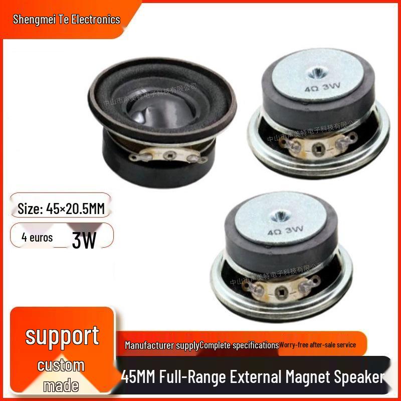 45MM Full-Range Bluetooth Speaker: 4 Ohm, 3 Watt, Foam Surround, Multimedia Projector Use