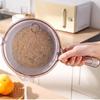Long Handle Vegetable Drain Basket Double Layer Large Capacity Food Storage Container Rotating Quickly Drain