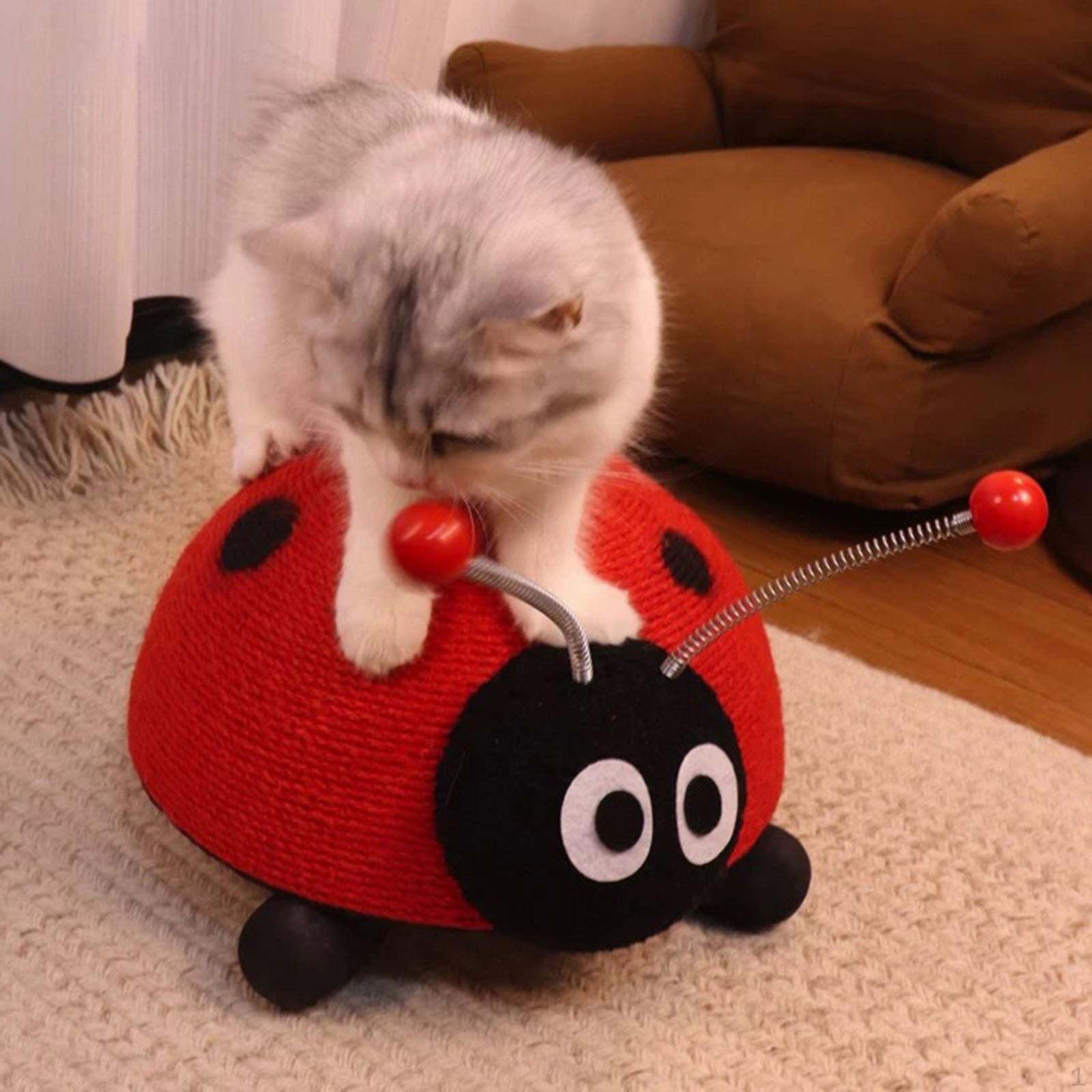 

Когтеточка для кошек, мяч, симпатичная, легкая, удобная и прочная защита для домашних кошек из сизаля ladybug