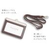 Grand Cinq Colorful Ink ID Card Holder with Neck Strap [Black] Name Tag Holder, Employee ID Card Holder, Neck Strap, Pass Case, Commuter Pass Case