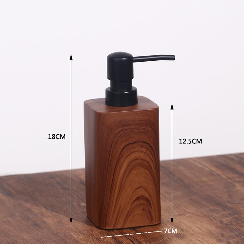 Walnut Grain Press Hotel Hand Sanitizer Bottle Shower Gel Shampoo Lotion Bottle Home Press Soap Dispenser Bathroom Accessories