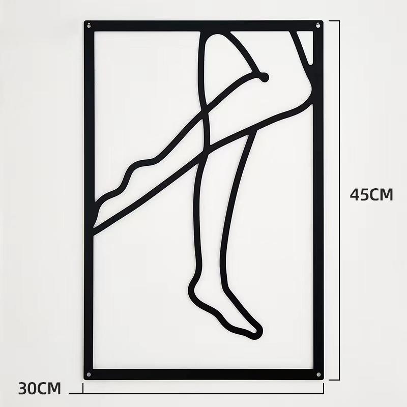Metal Wall Painting Iron Wall Hanging Decoration Nordic Woman Silhouette Home Decor Macrame Wall Ledges Living Room Decor Gift