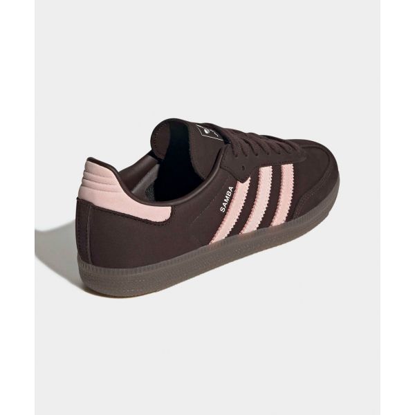 adidas Samba OG Aurora Coffee Sandy Pink White Women Sneakers Brown Footwear-White IH9166
