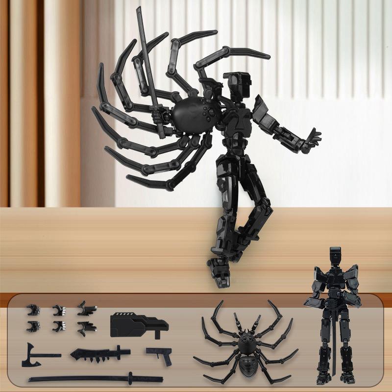 Diy Spider Dummy Action Figure 13 Multi-Jointed Movable Shapeshift Robot 3D Printed Assembly Model Toys For Kids Adult