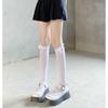 High-Value JK Lolita Sweet Lace Bow-Knot Mid-Calf Socks – Soft Summer Style