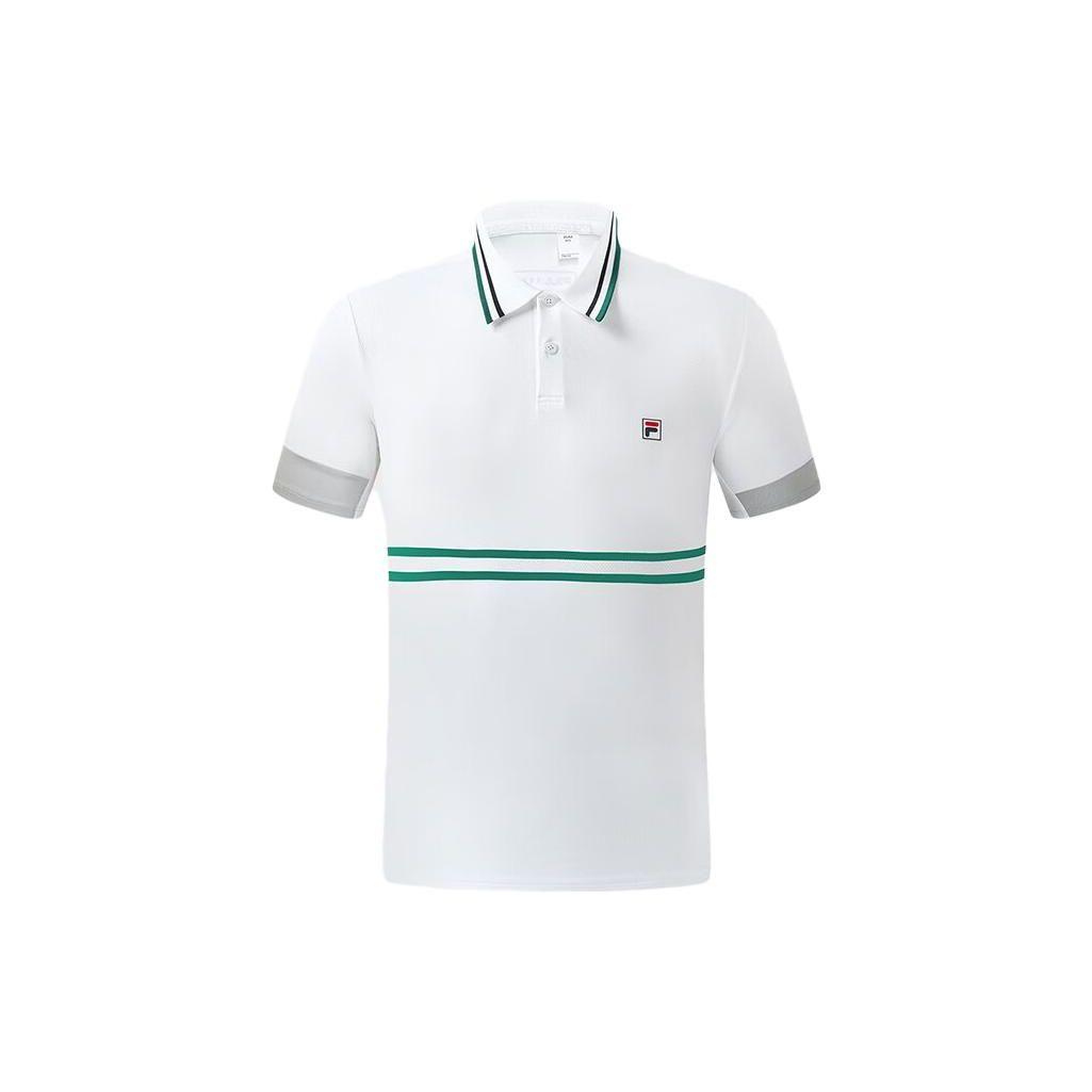 FILA Fitted Tennis Knit Polo Shirt Men tops Jade-White A11M313102F XXL