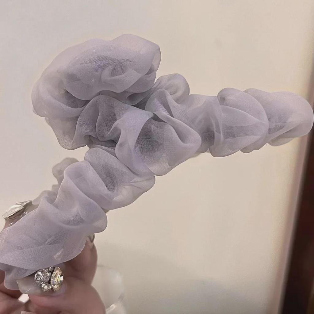 Summer Fairy Style Mesh Pleated Hair Shark Clip for Women