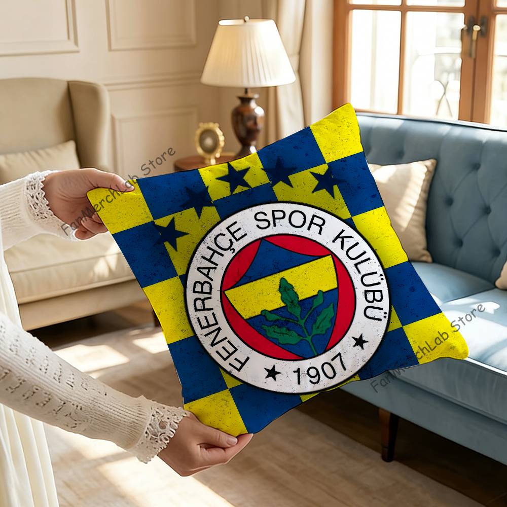 Turkey FFenerbahceSE Pillow Case Ultra Soft Skin Friendly Fabric Cloud Like Comfort  Concealed Zipper