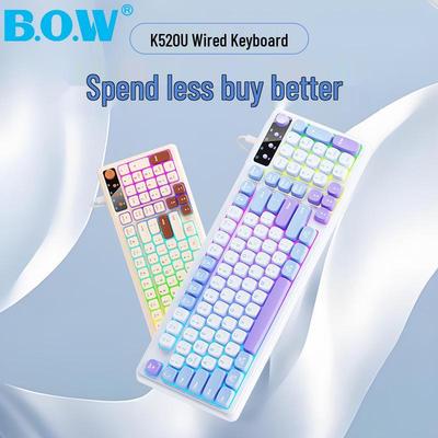 BOW USB Wired Keyboard for Office, Gaming & Esports - Universal for Desktop & Laptop, 2025 Model.