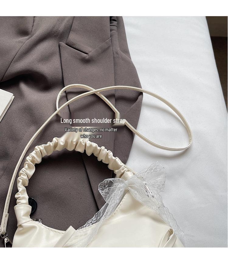 Women's Korean Pearlescent Bow Handbag - Crossbody & Small Tote for Commuting