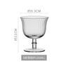Nordic vertical striped red wine glass, champagne glass, creative striped crystal glass, tall glass for home use