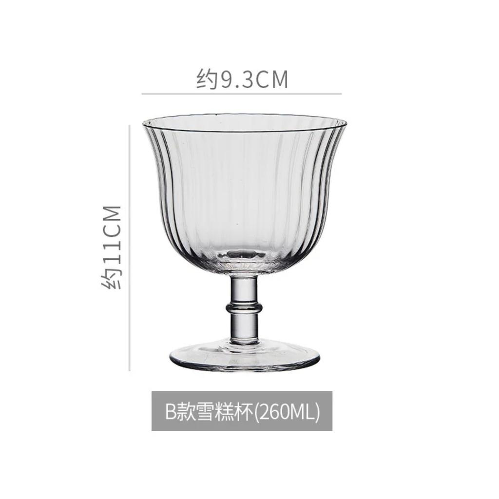 Nordic vertical striped red wine glass, champagne glass, creative striped crystal glass, tall glass for home use