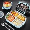304 Stainless Steel Insulated Bento Lunch Box, Microwaveable & Compartmentalized for Students & Office Workers