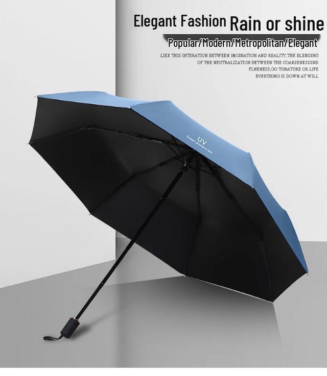 Durable Semi-Automatic UV-Resistant Folding Sun Umbrella for Students